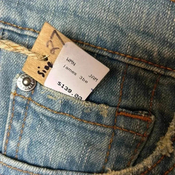 Y2K, James jeans ,women size 27. Light wash,low rise,bootcut,made USA ,140$NWT - Picture 4 of 15